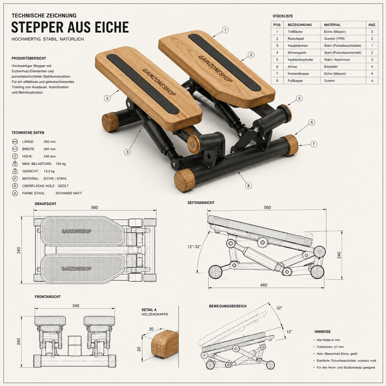 GAINZONESHOP Performance Stepper